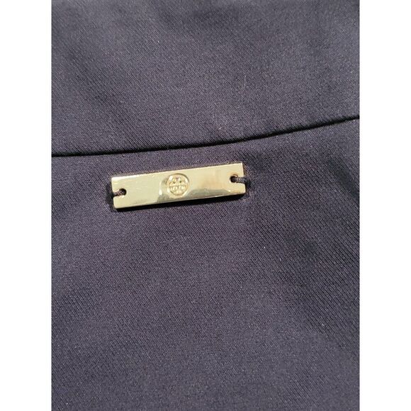 Tory Burch Pants Women Sz 4 Ankle‎ Navy Blue Side Zip Designer Workwear - Picture 2 of 8